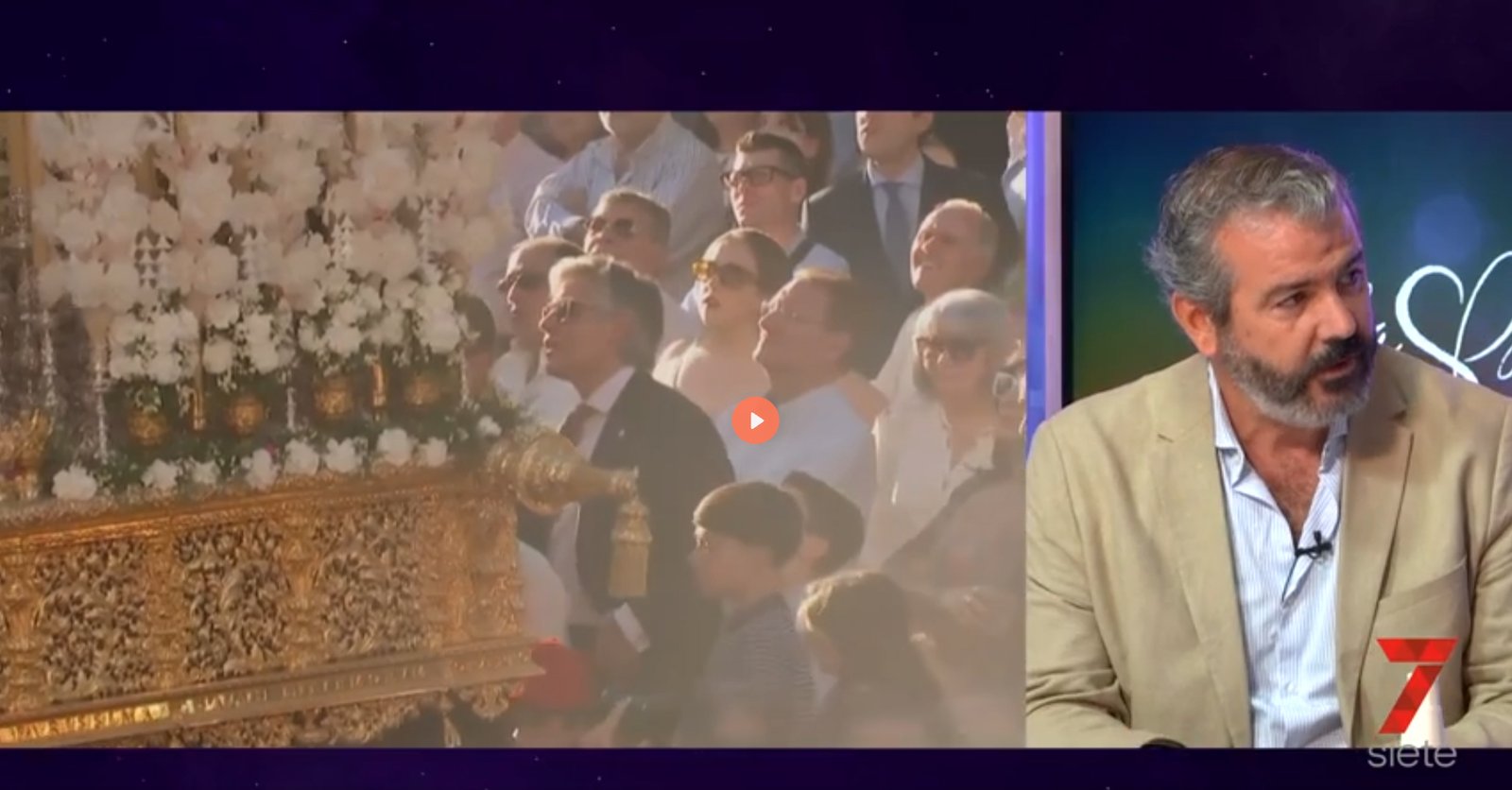 José Lucas Chaves, director de la SGAE en Andalucía, en «La Pasión», de 7TV