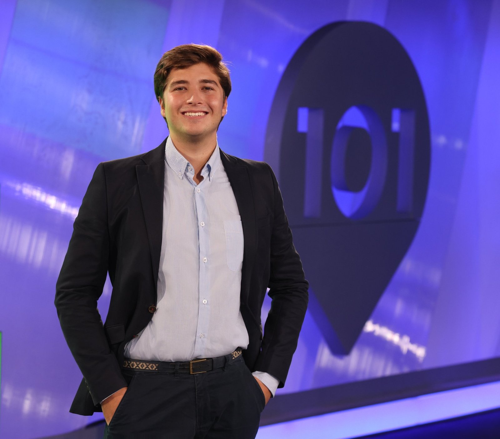 Curro Bono en los estudios de 101TV